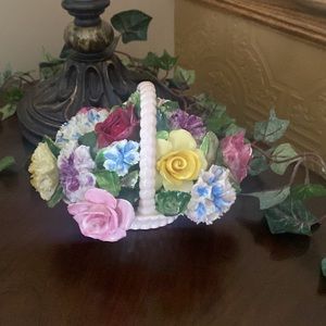 “Adderley" - vintage  glazed porcelain floral figurine